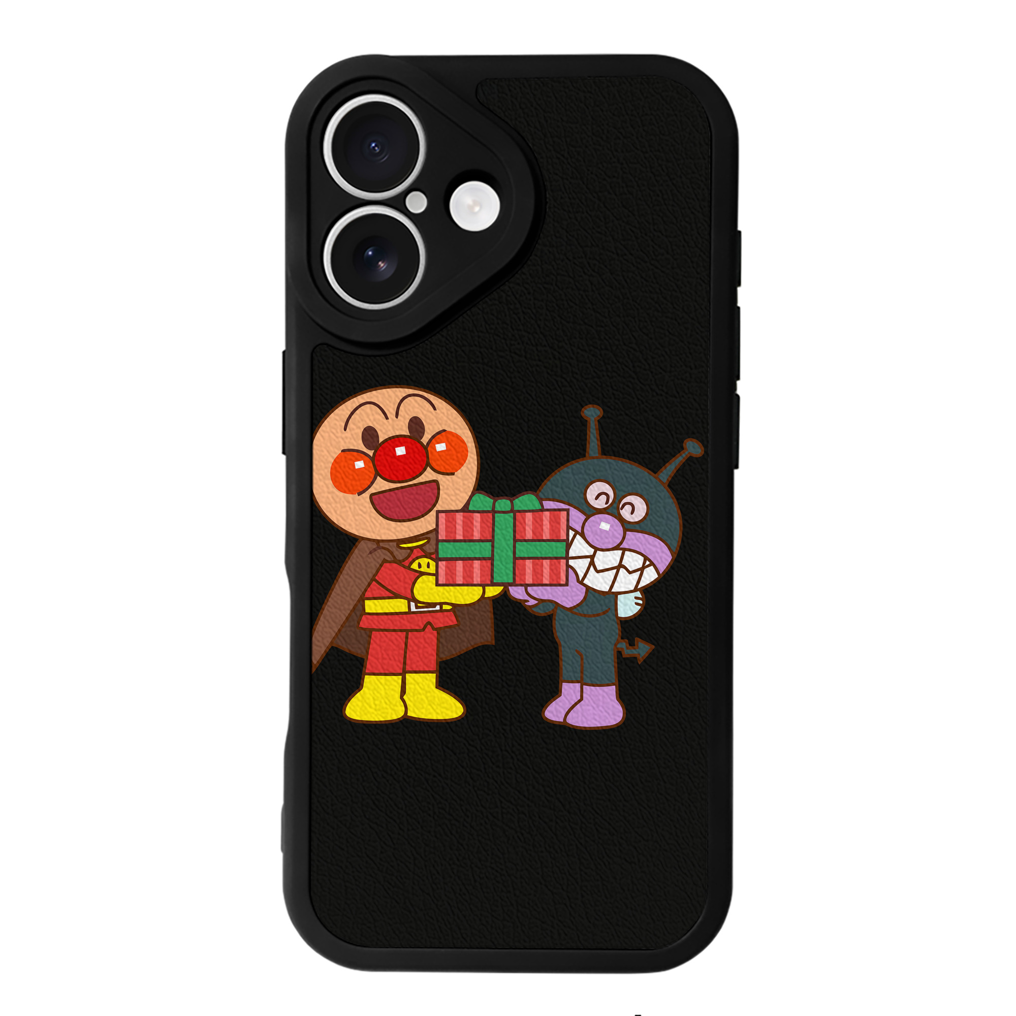 （画像用） アンパンマン Anpanman 【iPhone 16シリーズ対応】シリコンスマホケース（レザー調） 材質：シリコン